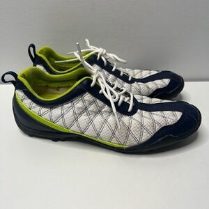 FootJoy Summer Series Golf Shoes Womens Size 7.5 White Navy Spikes
